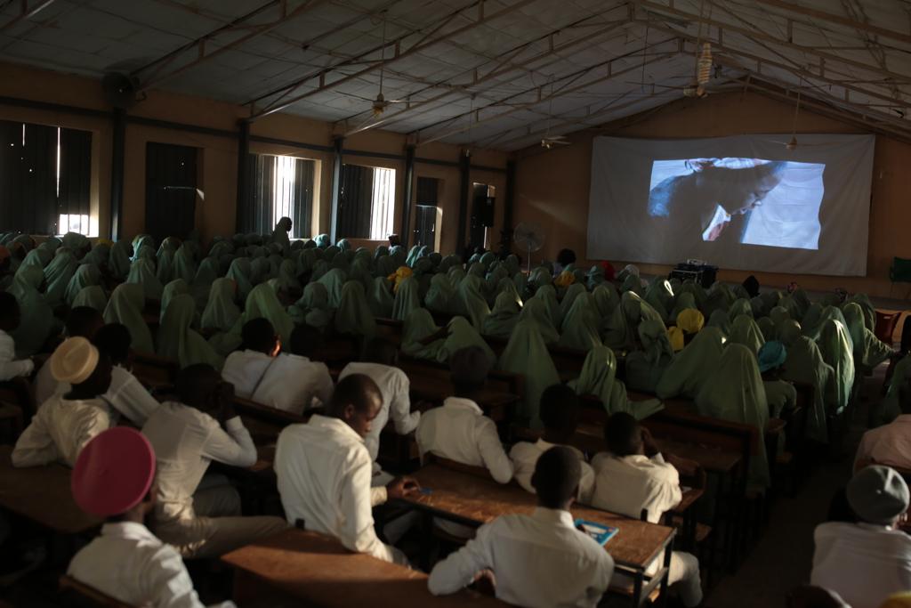 DRY projected during a school screening in Borno State