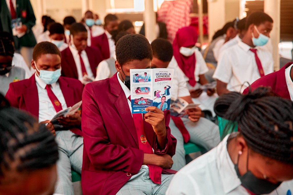 Students during SGBV programme
